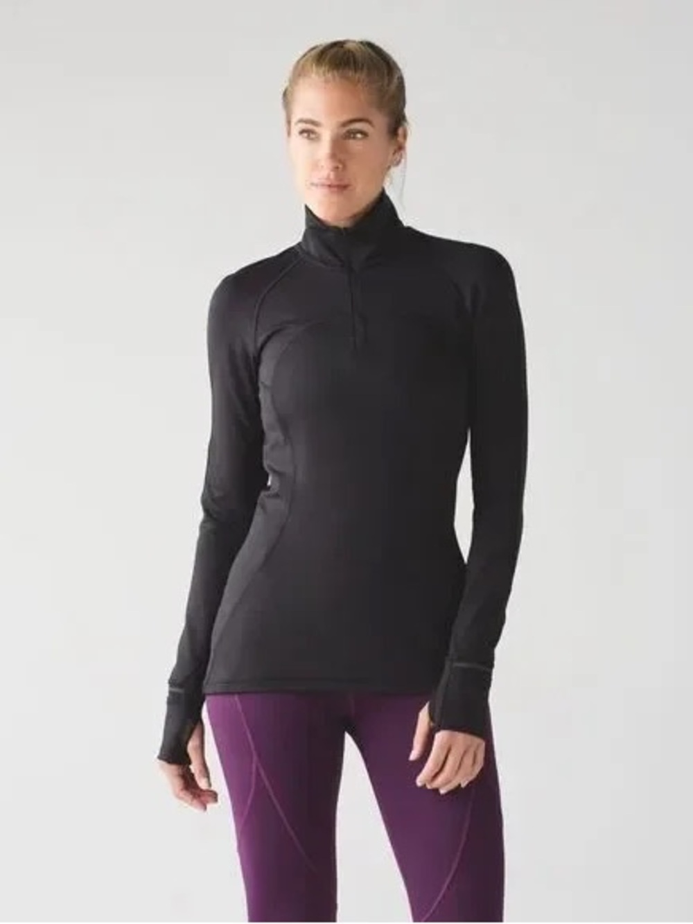 Lululemon First Mile Pullover Black Long-Sleeve Quarter-Zip Performance‎ 4